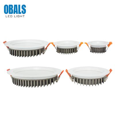 China Easy Installation OBALS Filminess 8W Aluminum Round Recessed Die Casting 12W 18W 24W 30W 36W Led Downlight for sale