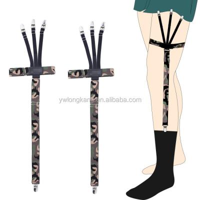 China 2018 Hot Selling Yiwu Longkang Nylon Factory Men's Shirt Stays Garters Belt Holders With Non-slip Locking Straps for sale