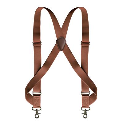 China Longkang Professional Fashion Customized Design 2 Color Bronze Big Hook Clips Suspenders For Men Or Husband's Gift for sale