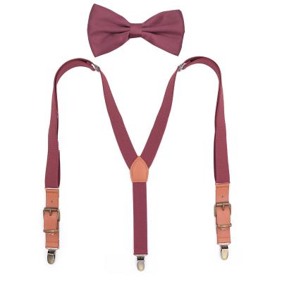 China 2022 Fashionable NL Character Style Kids Suspenders With Bowties Sets for sale