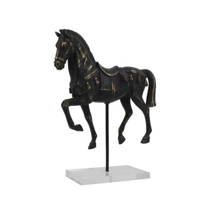 China China Base Metal Acrylic Stand Decorative Horse Statue Home Crafts Resin Animal Creative Fiberglass For Office Decor for sale