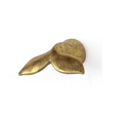 China Europe Resin Nordic Animal Hook Gift Creative Gold Foil Whale Tail Statue Wall Decoration for sale