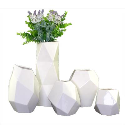 China Modern Nordic Ceramic Wedding White Ceramic Flower Vases Eco-friendly Ceramic And Porcelain Vases For Decorative Home Decor for sale