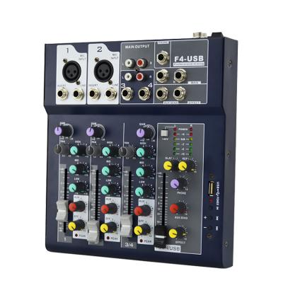 China Disco\bar\club\wholesale price professional home audio 4ch mixer with USB function for sale