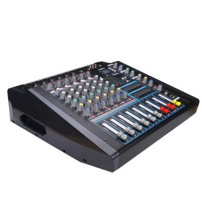 China Power Amplifier 6 Channel Outdoor Build-in Console USB Power Mixer Newcomer Audio Performance Mixer for sale