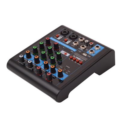 China Disco\bar\club\console USB Bl 4 channel professional digital home mixing audio mixer made in china for sale