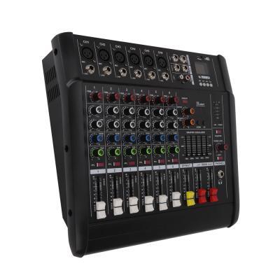 China 6 Channel Monitor Headphone Audio Professional Sound System Big Power Audio Mixer With Power Amplifier Interface for sale