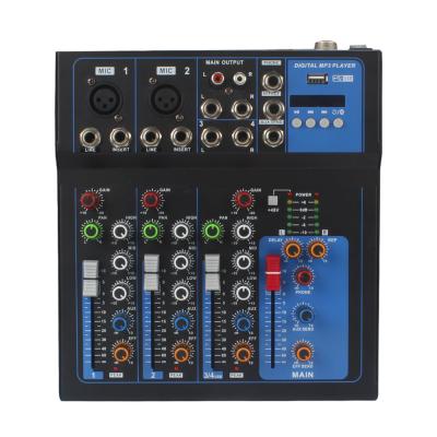 China 2020 Newest Mini 4 USB Mixer Professional Audio Console Disco\Bar\Club\Home Channel 2020 for sale