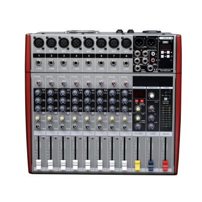 China Disco\Bar\Club\Echo Karaoke Player 8 Channel Home Professional Digital Powered Audio Mixer With USB Mixer Console for sale