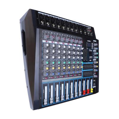 China Wholesale 8 Channel Power Mixer DJ Console 48V USB Traditional Supply Phantom Power Mixer MP3 Player With 350W Amplifier for sale