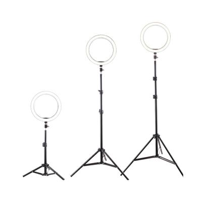 China 3000-6000 Inch Dimmable Usb Wholesale Beauty Stand 10 Photographic Mobile Tiktok Selfie Led Ring Light Stand For Live Stream Makeup Youtube Video for sale