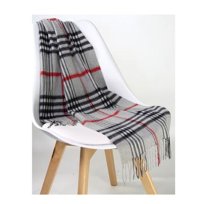 China Pure Cashmere Quality Assurance 100% Cashmere Black Winter Plaid Soft/Warm Scarf For Autumn And Winter for sale