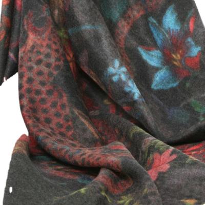 China Wholesale Custom Large 100% Wool Scarves Digitally Printed 100% Wool Scarf For Spring/Summer/Autumn/Winter for sale