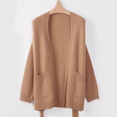 China Winter 2021 Breathable Plus Size Cashmere Jacquard Knitted Cardigan Women's 100% Wool Knitting Sweaters for sale