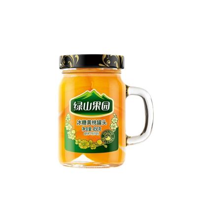 China Canned Seal Rock Sugar Glass Yellow Peach Fresh Sourcing Beverage Packed Canned Fruits for sale