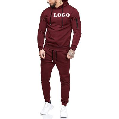 China Street Wear Breathable Joggers Pants Two Piece Set Sweatpants And Hoodie Set Men Sweatsuit White Tracksuit Plain for sale