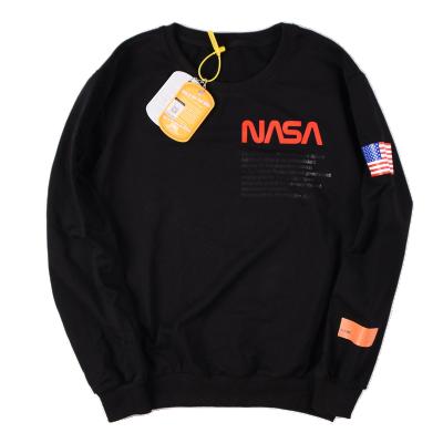 China Durable Fashion High Quality Luxury Sublimation Sleeve Soft Thick Oversized NASA Logo Sweatshirt Clothing for sale