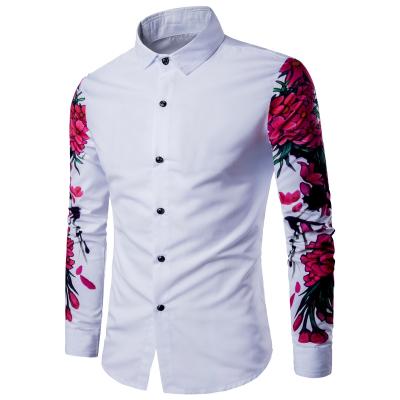 China 2020 hot wholesale new fashion Anti-wrinkle European style shirt with good quality print for men for sale