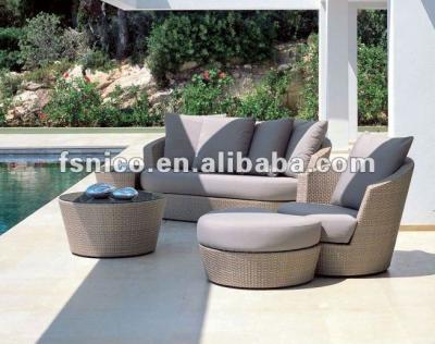 China Modern Cheap Outdoor Furniture Set Wicker Sofa for sale