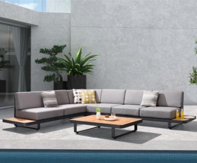 China Lowes modern broyhill patio furniture extra large modern outdoor garden set aluminum sofa for sale