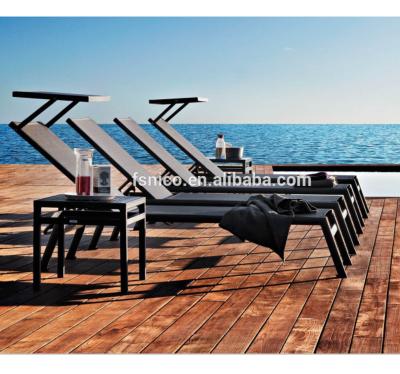 China Modern Lounge Convertible Sling Sun Sofa Rattan Pool Folding Bed for sale