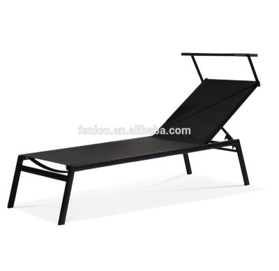 China Outdoor Aluminum Rattan Sun Sofa Garden Lounger Pool Furniture Folding Lounge Chair for sale