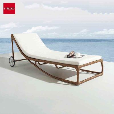 China Modern Outdoor Moon Chair Hot Sale Pool Beach Sun Sofa Bed for sale