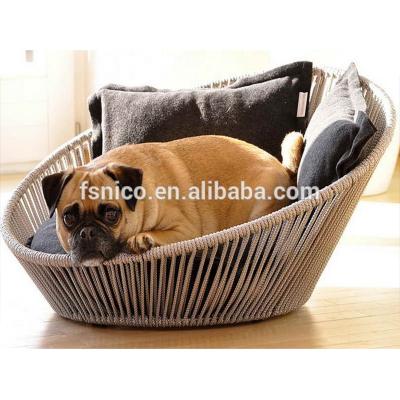 China Garden Set Stylish Outdoor Dog Beds Wicker Dog Bed for sale