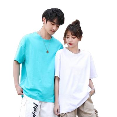 China 100% Cotton Oversize Men's Breathable Unisex T-shirt Custom Printed Logo Casual T-shirt for sale