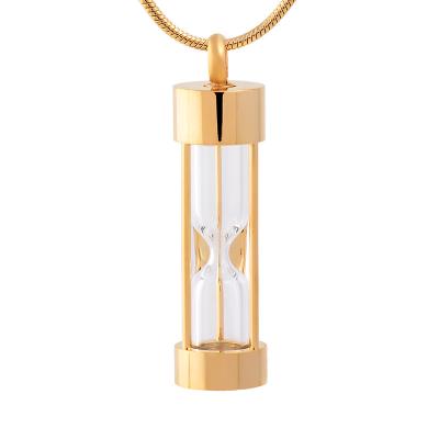 China IJD9400 Romantic Hourglass Pendant Hold Loved Ones Ashes Urn Memorial Necklace Stainless Cremation Jewelry for sale