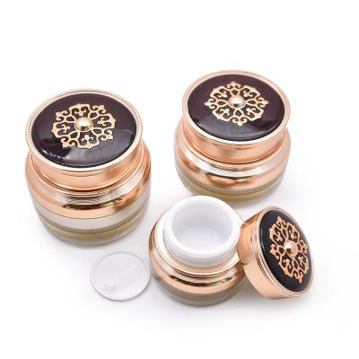 China 15ml 30ml 50ml Acrylic Plastic Cosmetic Jars Luxury Cosmetics 50g Plastic Jar for sale