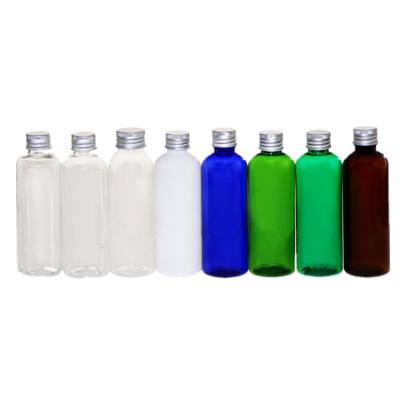 China Personal Care 50ml 100ml 200ml 300ml 400ml 500ml White PET Plastic Bottles With Gold Screw Lid For Essential Oil Bottle for sale