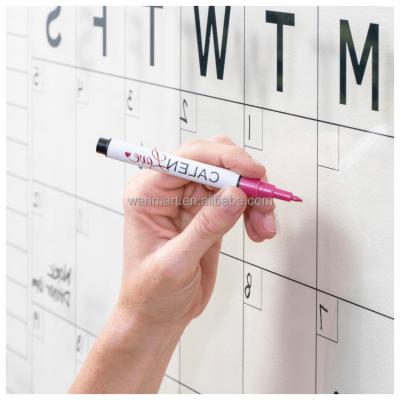 China Durable Clear Wall Mounted Magnetic Calendar For Fridge Acrylic Magnetic Dry Erase Board Calendar for sale