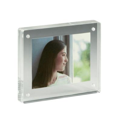 China American Acrylic Clear Double Sided Picture Frame 4x6 Picture Frame Magnetic Style Photo Frames Desktop Display for sale