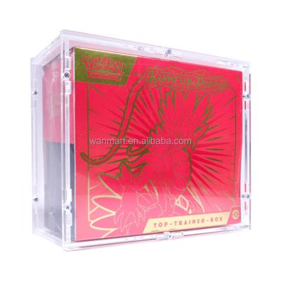 China Durable Custom Assembled Acrylic Pokemon Booster Box Case For Pokemon Elite Trainer Box ETB TCG Case for sale