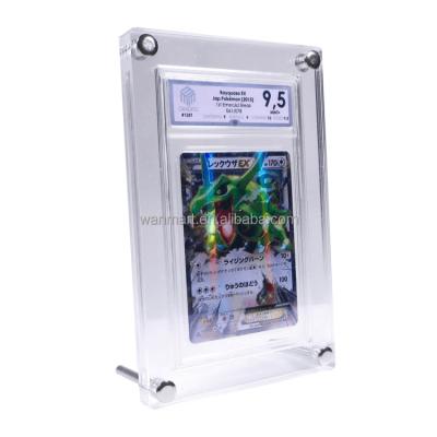 China Durable Acrylic Case For GSG Rated Cards With Metal Feet for sale