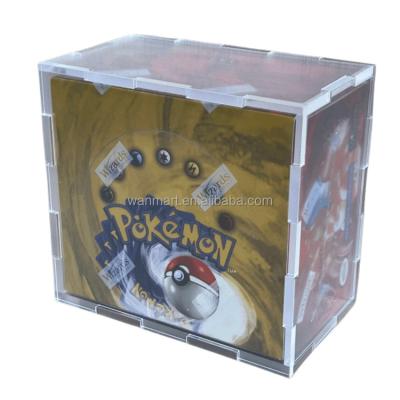 China Durable Customized Popular Acrylic Pokemon Booster Crate Box Pokemon Card Storage Box for sale