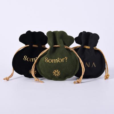 China Luxury New Design Dust Velvet Jewelry Drawstring Pouch Jewelry Bangle Bracelet Packaging Storage Bag Small Jewelry Storage Bag for sale