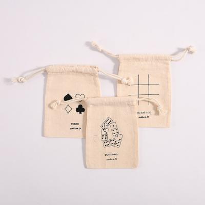 China Recyclable Custom Logo Printing Canvas Material For Candy Bag Plain Weave Tote Canvas Drawstring Bag for sale