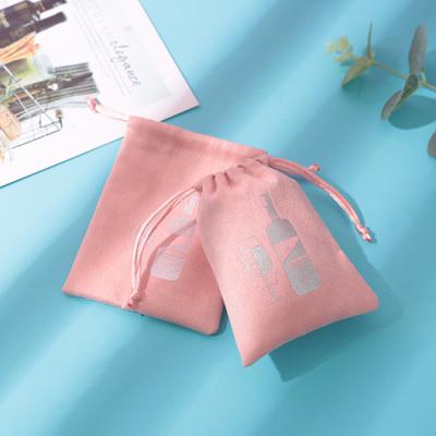 China Recyclable Suede Pouch For Packaging Pouches Logo Printed Drawstring Jewelry Pouch Custom Watch Package Necklace for sale