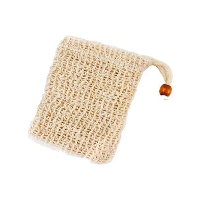 China Wholesale Natural Gift USM Cord Exfoliating Organic Cotton Mesh Sisal Soap Bag Bathroom Personal Belongings for sale