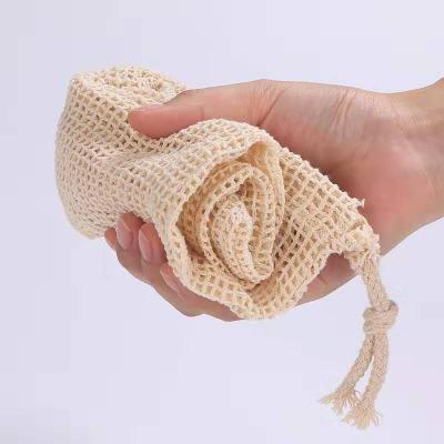 China Mesh Canvas Cotton Packing Pouch Recyclable Recycled Food Fruit Vegetables Mesh Environmental Friendly Cotton Pouch for sale