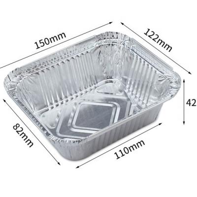 China Popular Durable 450ml Disposable Middle Eastern Food Food Container Aluminum Foil 1512 150*120*48mm for sale