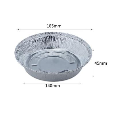 China Chinese food 7 inch 185*45mm 750m aluminum foil tray aluminum foil container aluminum foil lunch box factories for sale