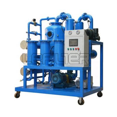 China turbine & Transformer & Hydraulic Oil Transformer Oil Vacuum Oil Purifier Engine Insulator Oil Purifier for Removing Water and Dust Air for sale