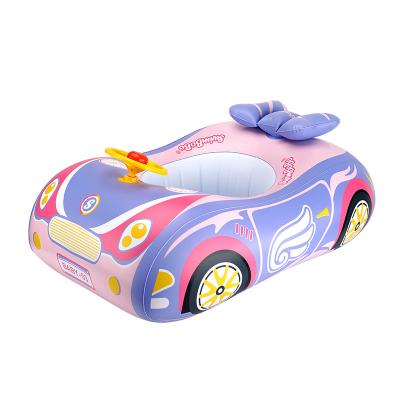 China Newest Sunshade Baby Swim Float With Canopy Solid Pool Swim Trainer Free Water Floats Infant Swim Ring For Toddlers for sale