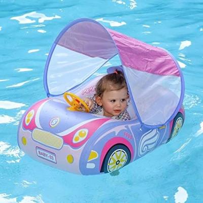 China Inflatable Swimming Safety Seat Ring Baby Inflatable Swimming Floats Sunshade Baby Float Pool Float For Toddlers Age 6-36 Months for sale