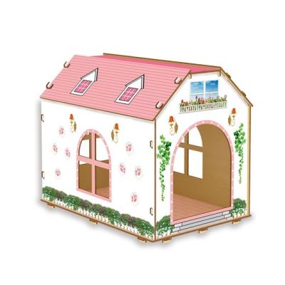 China DIY TOY China Supplier Educational House Shape Diy Toy Wooden 3D Puzzle for sale