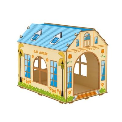 China DIY TOY New Product Educational House Shape Diy Toy Wooden 3D Puzzle of All Age for sale