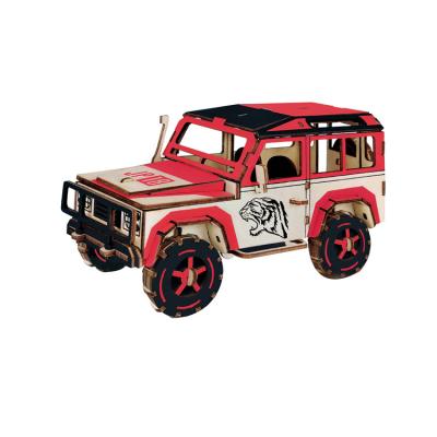 China DIY TOY BZQ ORV 3D Jigsaw Puzzle Wooden Vehicle Kids Jigsaw Toys for sale